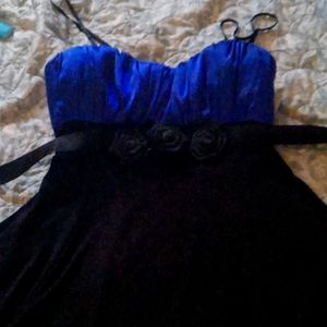 Black and satin blue dress never wore